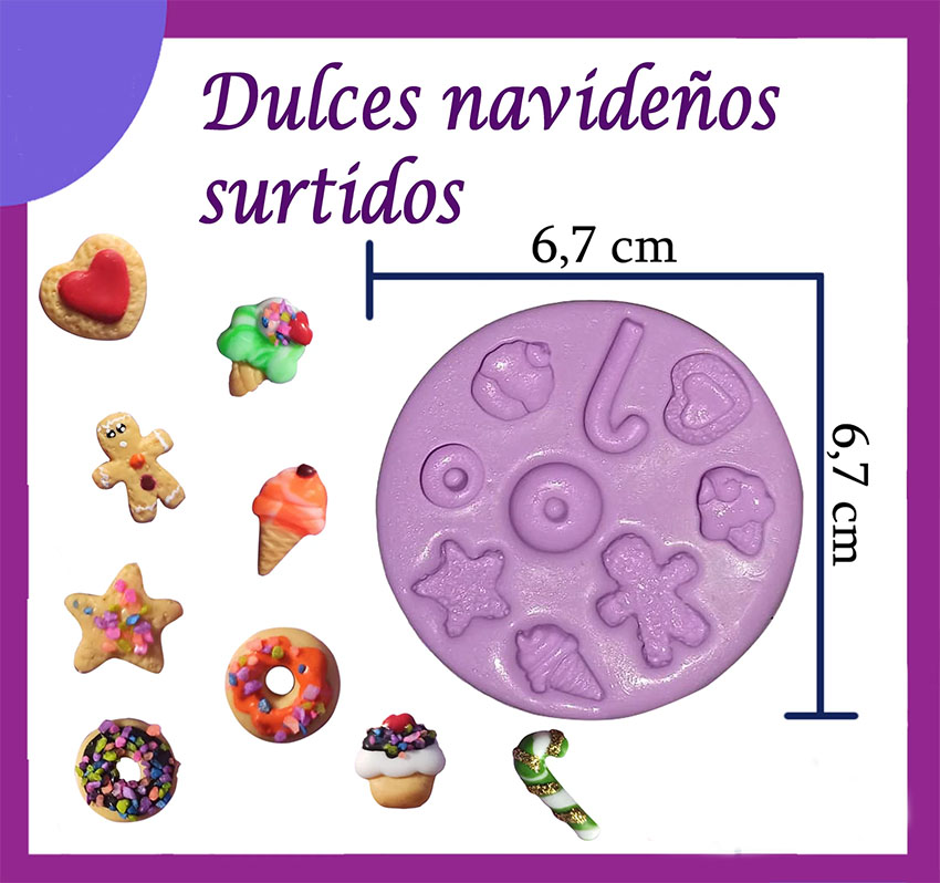 Molde de miniaturas apliques para que decores proyectos