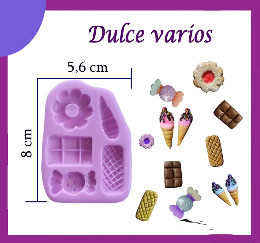 Molde de miniaturas apliques dulces chocolates para que decores proyectos