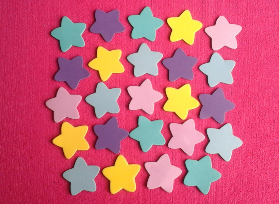 FIGURAS EN FOAMY ESTRELLAS EN FOAMI PLANO PARA MANUALIDAD, MATERIALES PARA  MANUALIDADES EN MASA FLEXIBLE FOAMY GOMA EVA PASTILLAJE Y DECORACIÓN DE  TORTAS