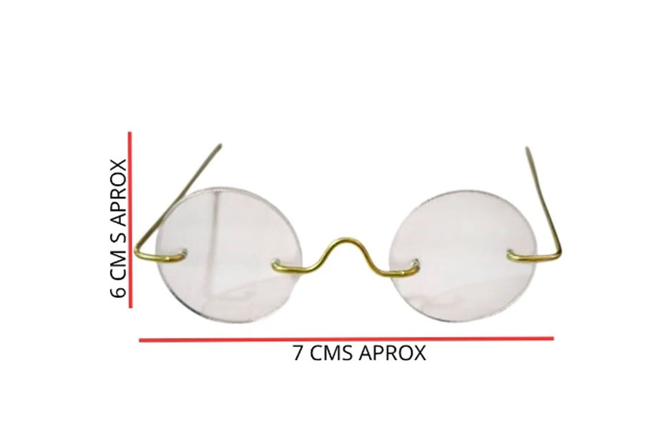 Gafas de cristal redondo para papa noel