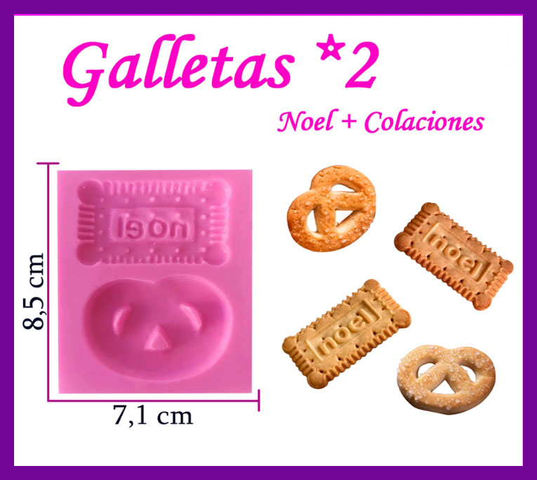 Molde en silicona forma de galleta para porcelanicrón fimo goma eva