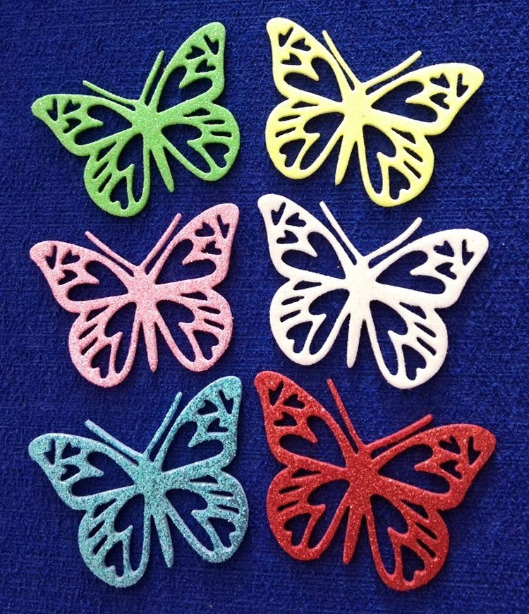 Figuras Troquelados Mariposas 6 cm x 4.5 cm para decorar manualidades