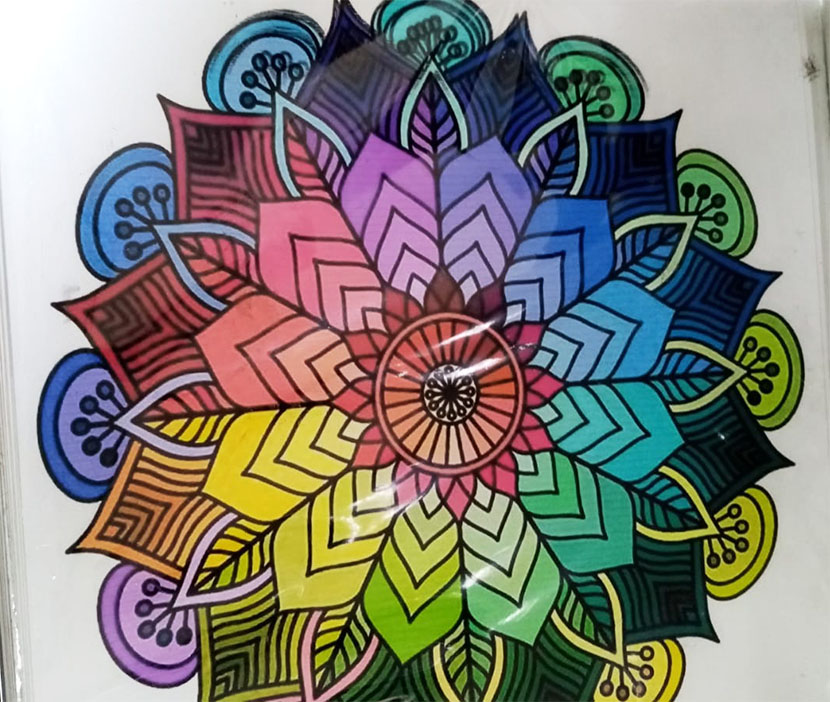 Mandala Lámina Adhesivos de 16cm sticker para artes manualidades