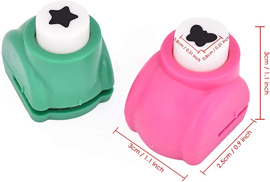 Mini Perforadora Estrella y Mariposa para papel cartulina foamiran