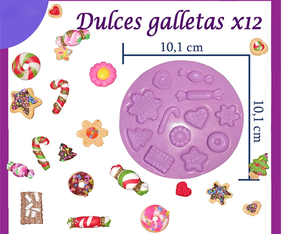Molde de galeltas y caramelos apliques para que decores proyectos