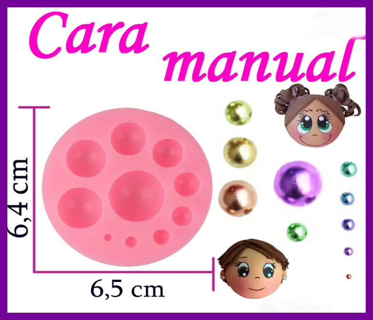 Molde en silicona de círculos o media esfera 