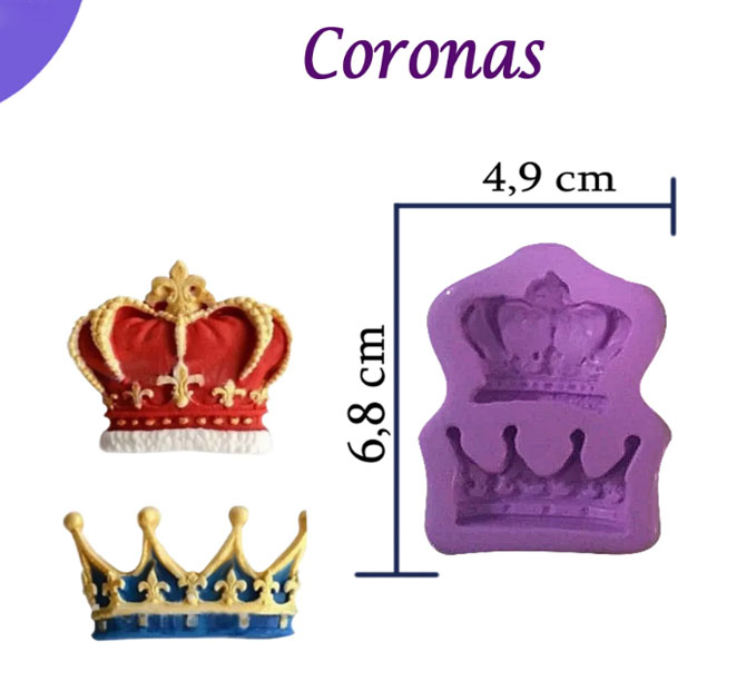 Molde en silicona coronas de realiza reyes princesas