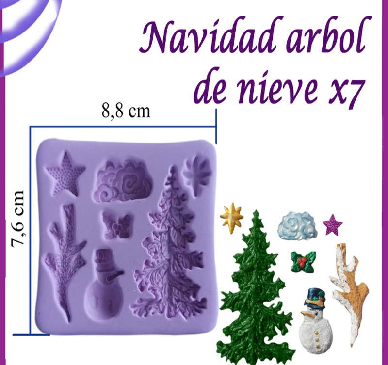 Molde muñecos nieve navidad