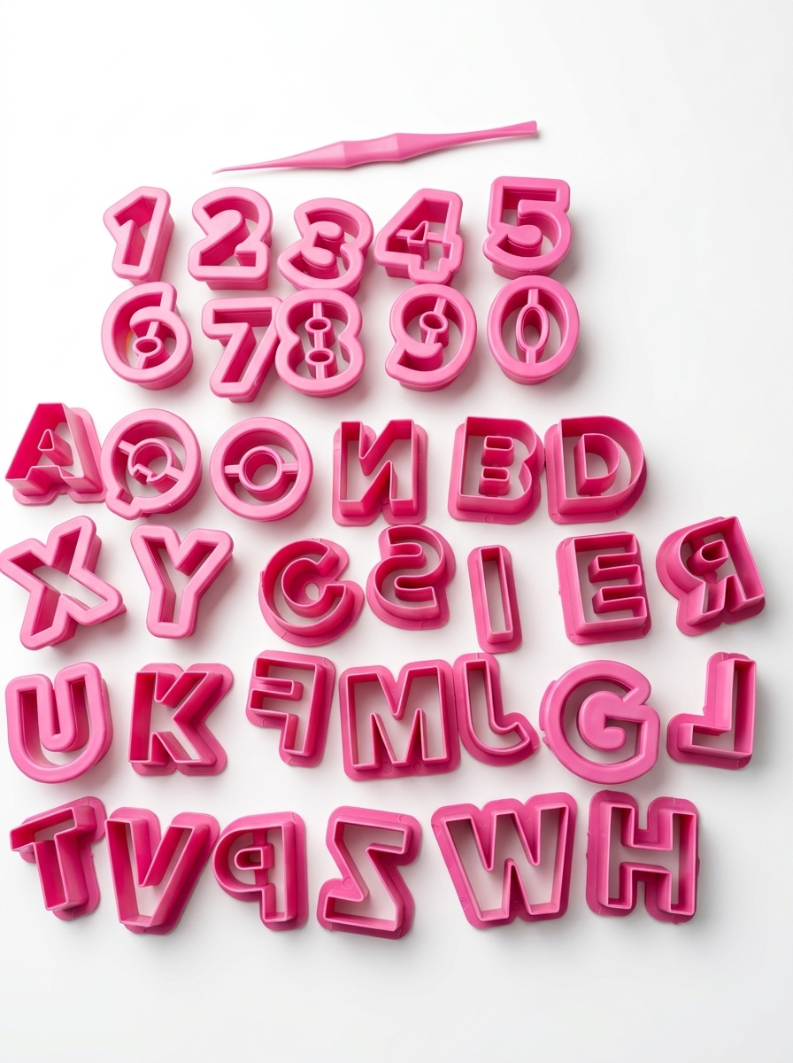 Molde letras alfabeto Abecedario  números 2cm para decoración de tortas 