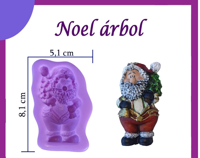 Molde Silicona papa santa Noel para navidad 