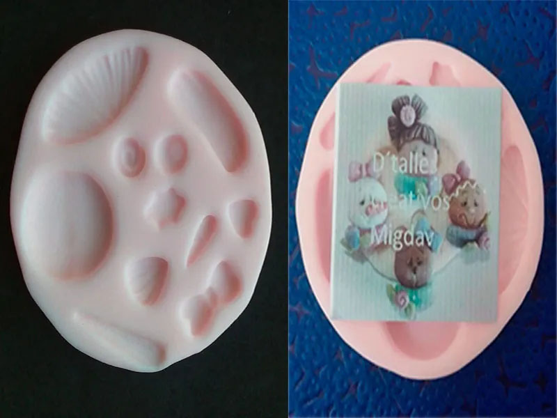 Moldes silicona para fondant y pasta fría