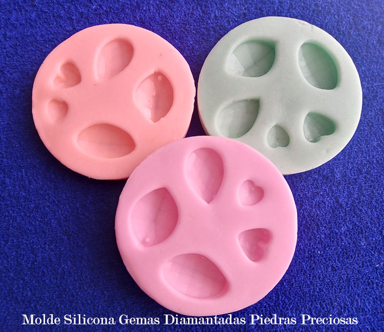 Molde Silicona Gemas Piedras preciosas Corazón Gotas Amatista Agata decoración tortas fondant postres frutales y Manualidades bisutería en porcelanicrón goma eva llaveros Pulseras