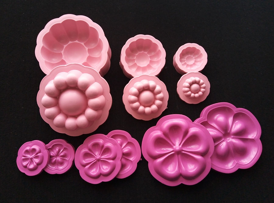 Kit 6 Moldes Flores Para Fomi Girasol y Petunias Floristeria goma eva