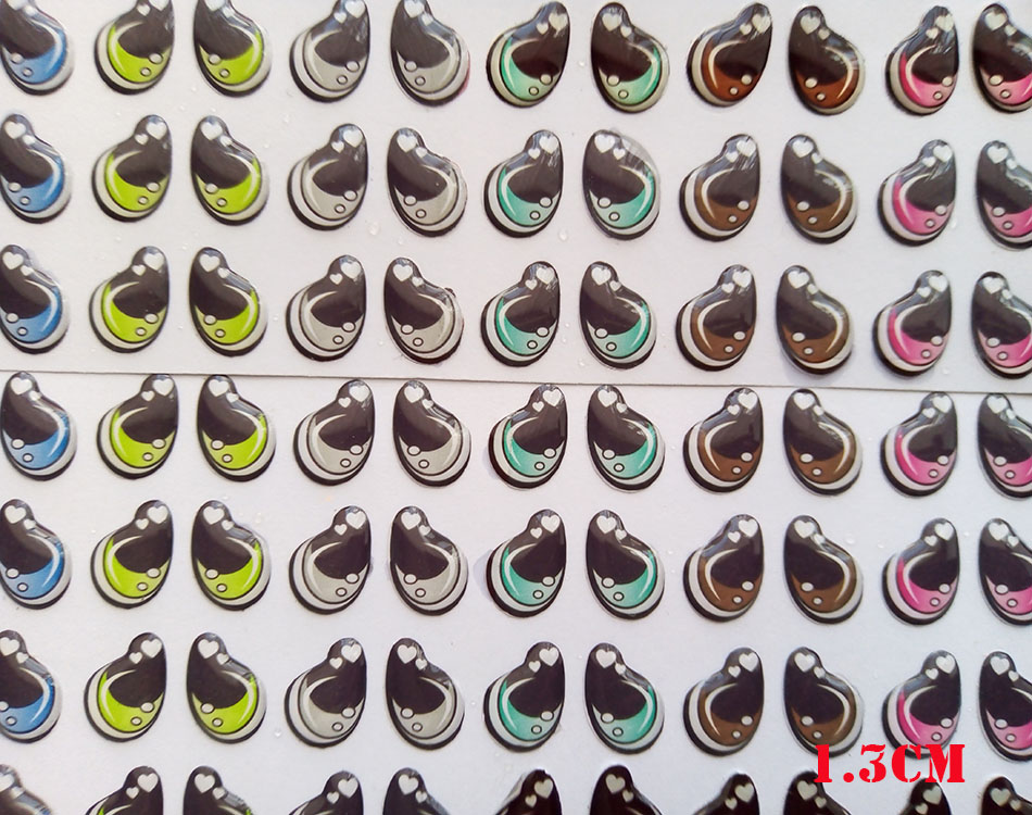 Ojos adhesivos 1.5cm Giordano para muñecas en peluches Eva 12pz