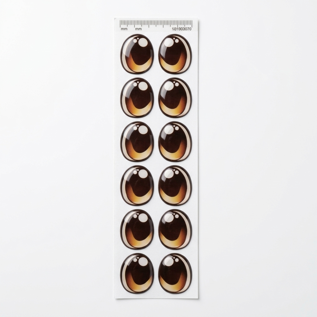Ojos Adhesivos Resinados para papa noel navidad