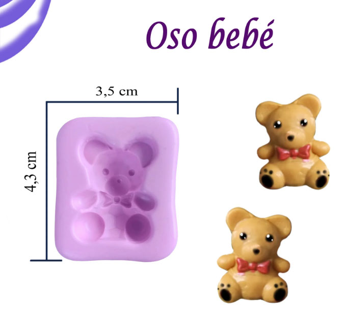 Molde Silicona oso MINI profundidad Oso piñas para navidad 