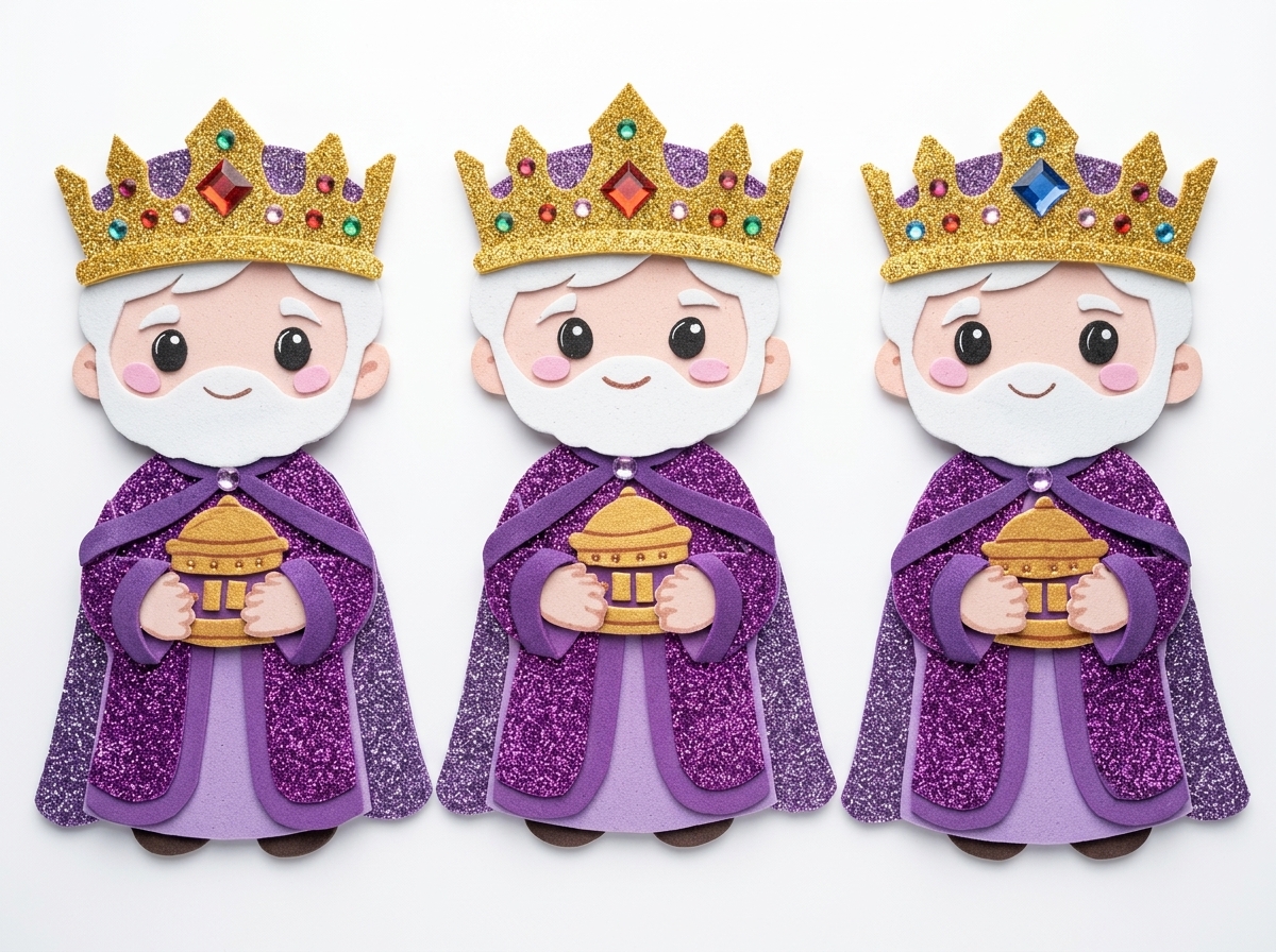 Goma eva pines reyes magos foam navidad