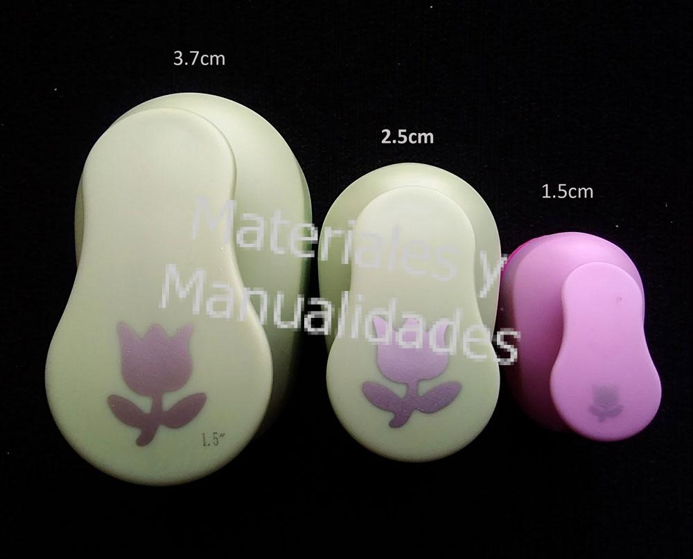 Perforadoras Frizadoras para foamy papel Flor Tulipán