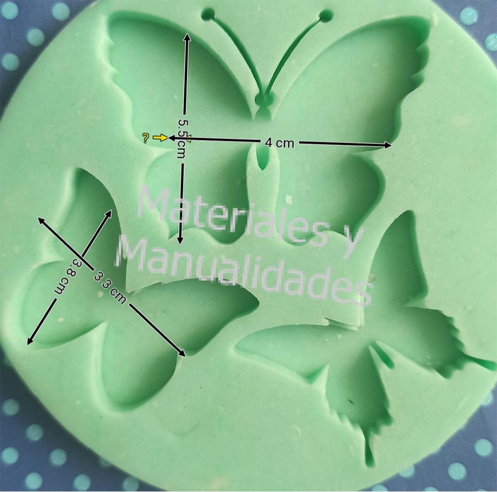 MOLDE SILICONA MARIPOSAS PARA FONDANT DECORACIÓN Y REPOSTERÍA PORCELANA  FRÍA, MATERIALES PARA MANUALIDADES EN MASA FLEXIBLE FOAMY GOMA EVA  PASTILLAJE Y DECORACIÓN DE TORTAS