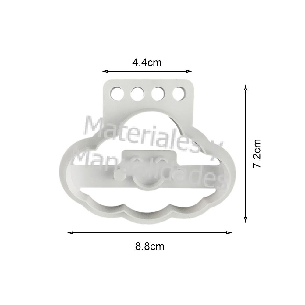 Cortador plastico para galletas nube con sonrisas