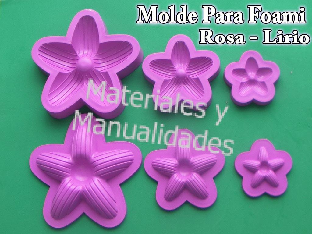  Molde Foamy Flores Rosa lirio Para Manualidades Floristería 