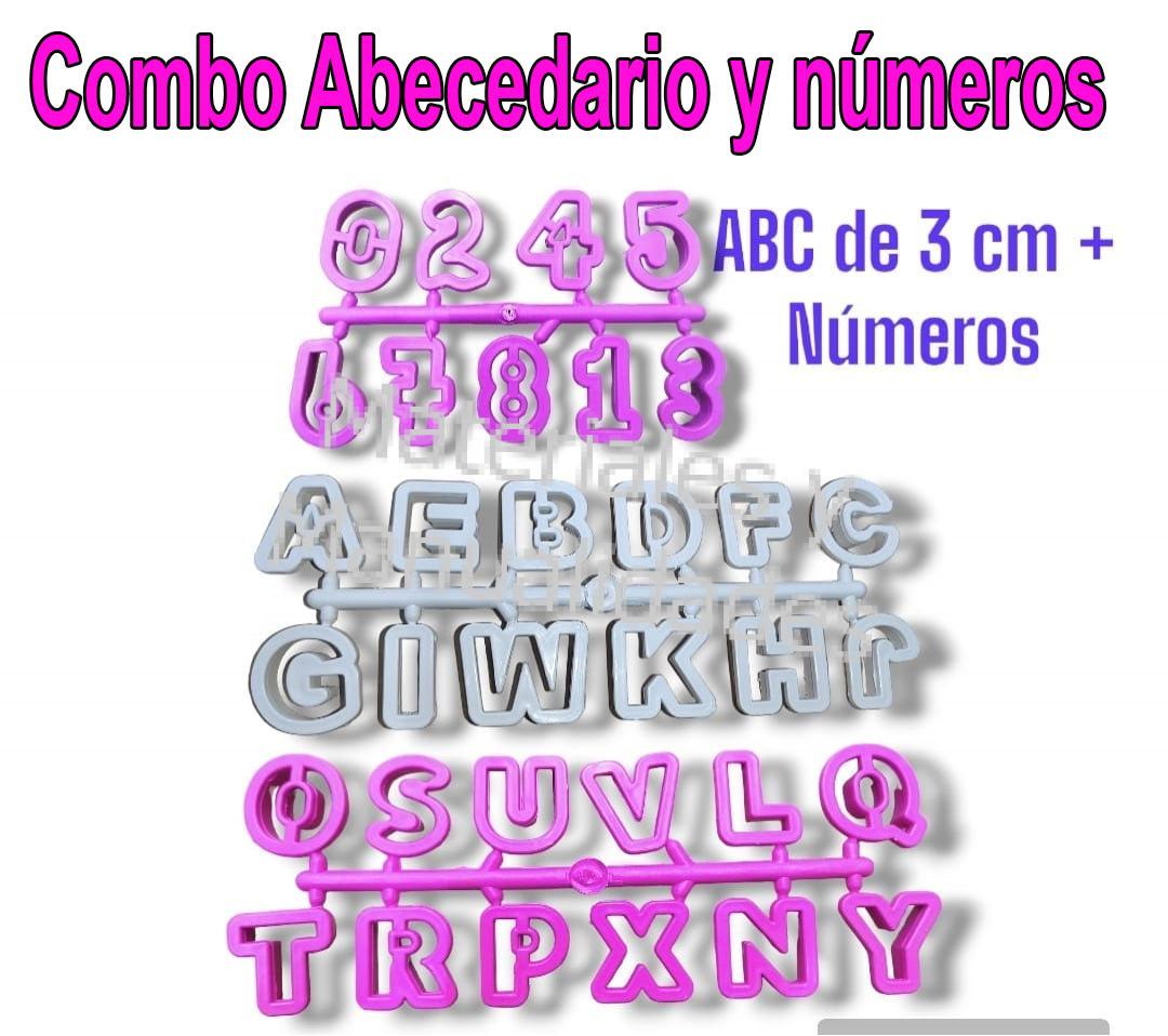Cortador plástico 3cm de abecedario y números
