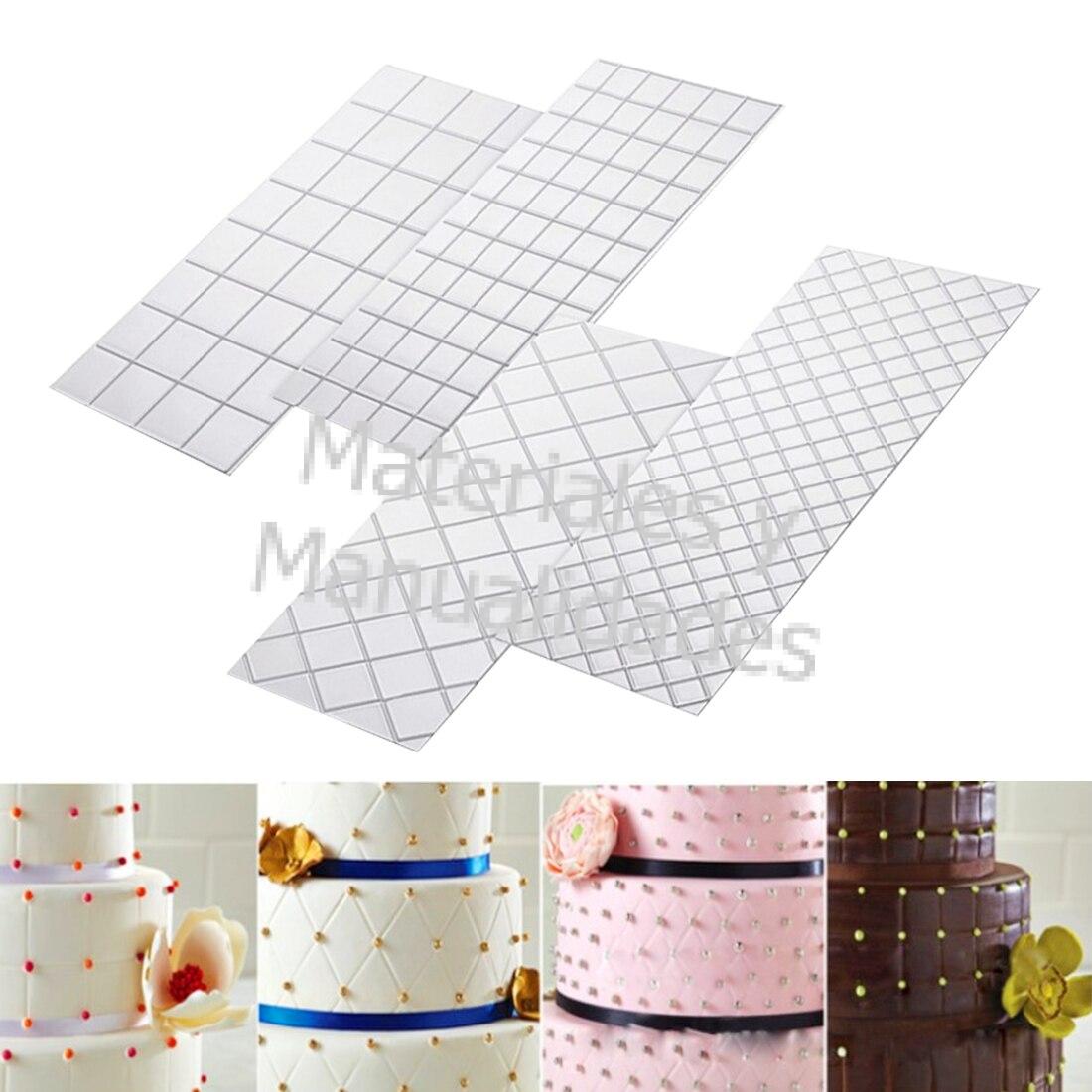 Set 4 plantillas molde plástico para decorar tus tortas pastel muffins