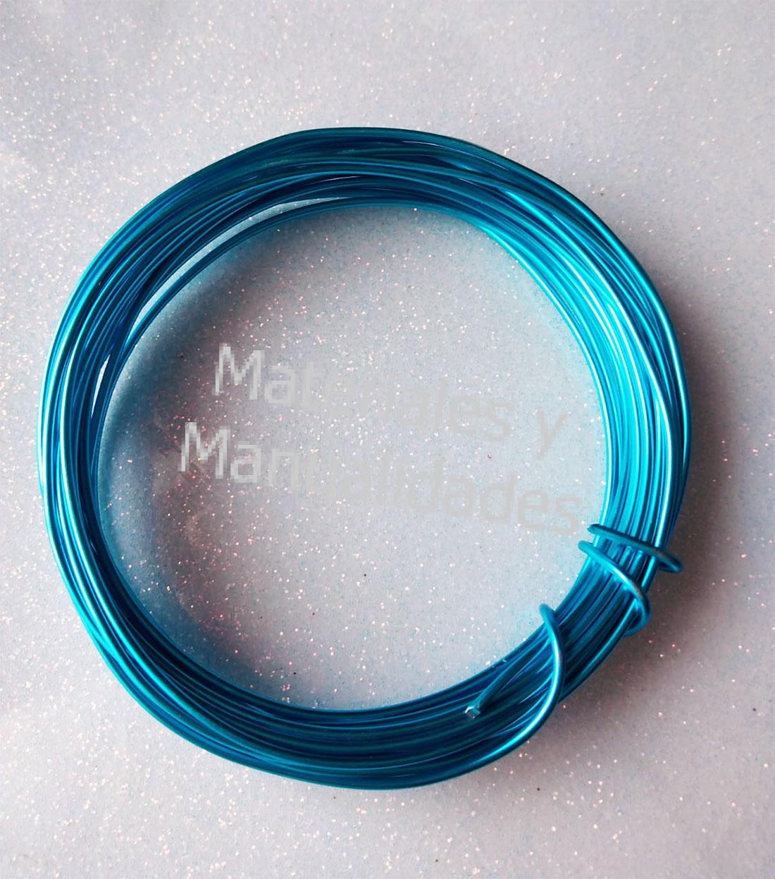 Alambre de alumino Maleable Azul Aguamarina 