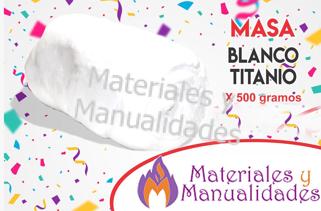 Masa de porcelanicrón Moldeable blanco titanio con pigmento blanco 