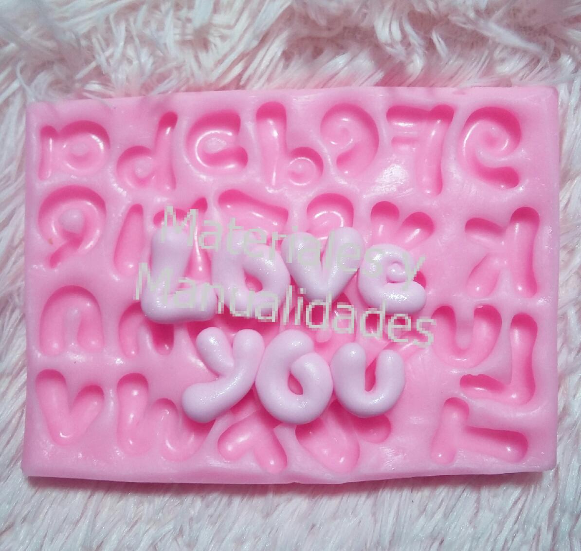 Molde Silicona Abecedario Minuscula Letras para tortas pastel muffins