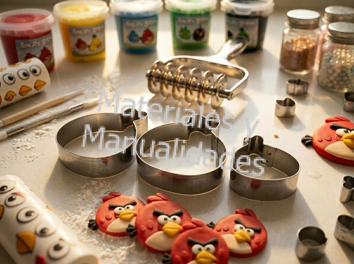 cortador de galleta figura animada dia del padre angrybirds red