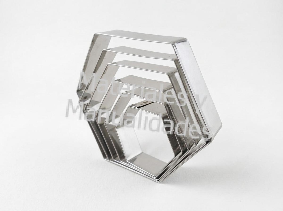 Cortadores Hexágonos en metal para Repostería En acero inoxidable