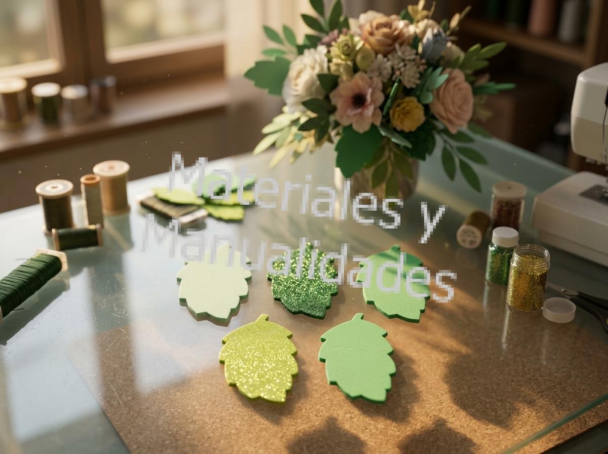 Set adornos apliques de Hojas de árbol para decorar floristeria fomi