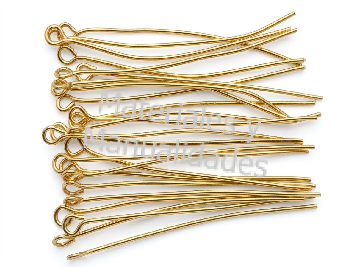 Set alfiler tradicional dorado  herrajes con orificio para aretes 70pz