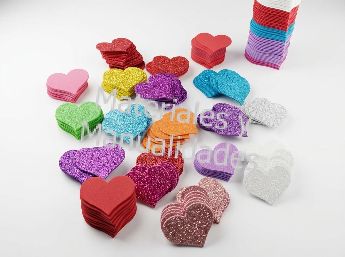 Figuras en fomy set corazón en foamy planogoma eva
