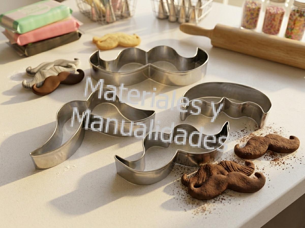 Cortador de metal forma de bigotes para galletas dia del padre, mostachos decoracion dia de papa