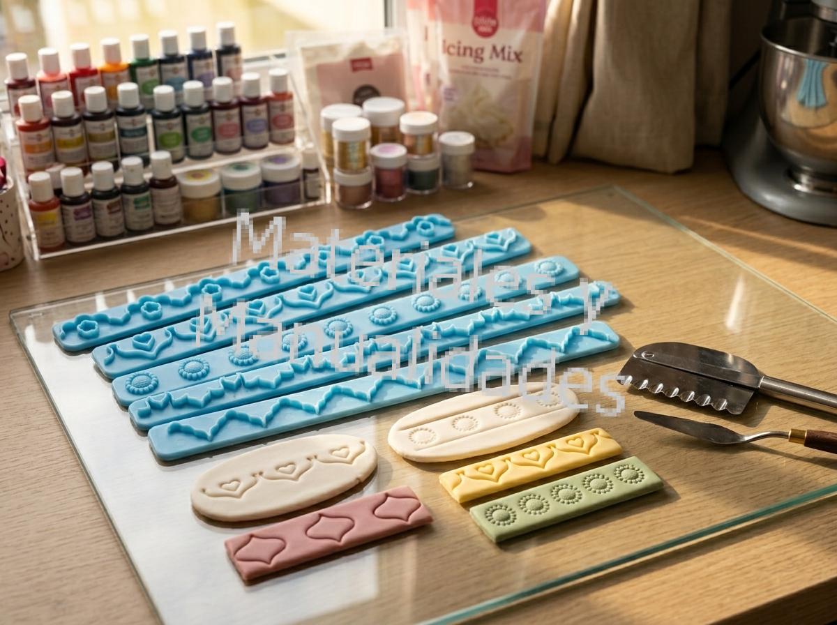 Plantilla de texturas para decorar pasta moldeable