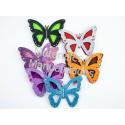 Adornos 3d mariposa escarchada para fiesas flores pines 2