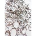 100 Argollas Metálicas de 2cm martilladas Para Llaveros Souvenir 3