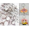 100 Argollas Metálicas de 2cm martilladas Para Llaveros Souvenir 2