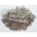 Argolla con cadena planas plateada de 3cm para llaveros metálica 3