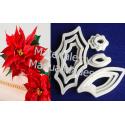 Cortador Poinsetia hojas navidad masa fría fondant pastoras 2
