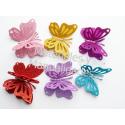 Set mariposas escarchadas decorativas para flores pines tarjetas 2