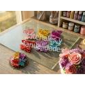 Set mariposas escarchadas decorativas para flores pines tarjetas 3