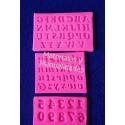 Molde silicona abecedario de 1cm mayúscula minúscula y números p 3