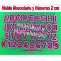 Molde para fondant letras 2 cm alfabeto Abecedario y números 2 c 2