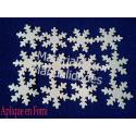 Set Apliques copo de nieve 3.8 cm para decoración y navidad x12p 3