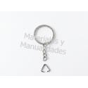 Set 50 Argollas metálicas de 3cm con cadena para llaveros 2