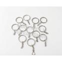 Set 50 Argollas metálicas de 3cm con cadena para llaveros 3