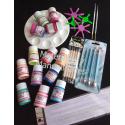 Set Herramientas para puntillismo técnica arte country pinturas  3